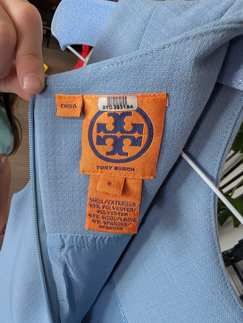 Tory Burch Blue Crew Neck Mini Dress SZ 8 - Picture 6 of 6